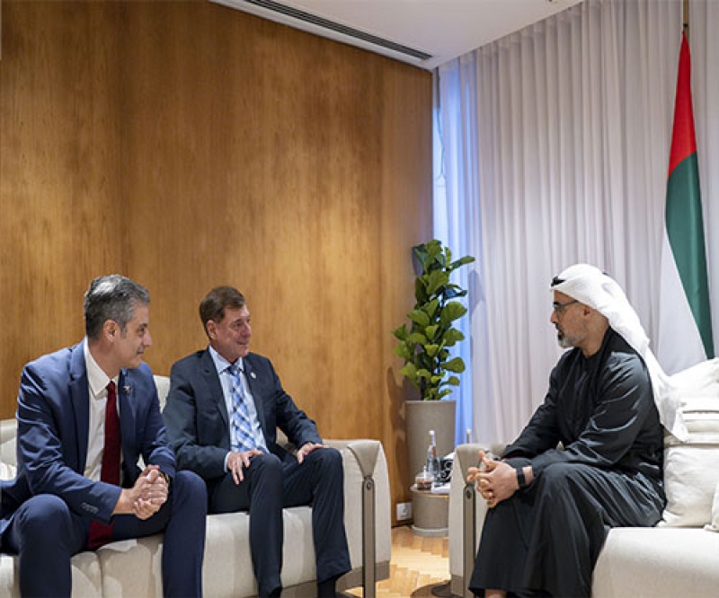 Crown Prince of Abu Dhabi Meets CEO of Brazilian Aircraft Manufacturer Embraer