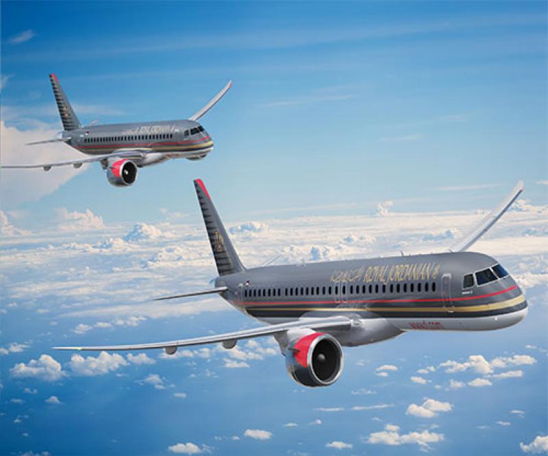 Embraer, Royal Jordanian Sign Pool Program Agreement for E2 Fleet Support
