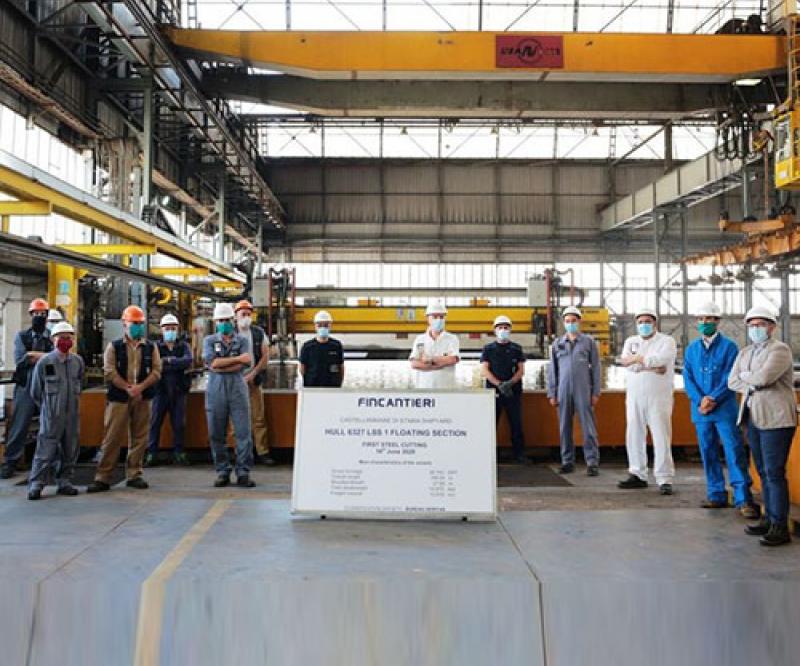 Fincantieri: Steel Cutting of Forward Section for Chantiers de l’Atlantique