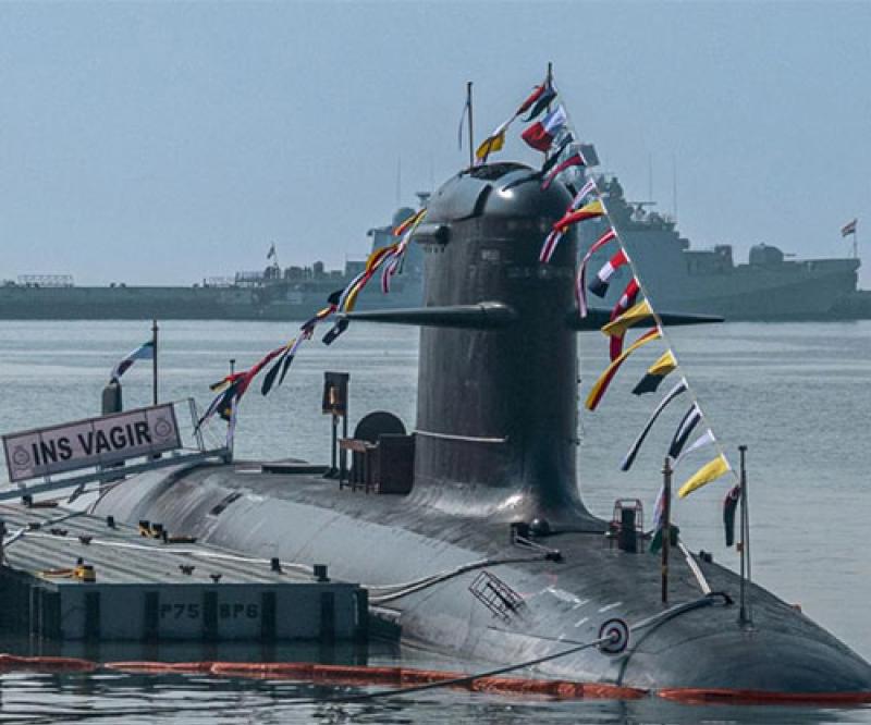Indian Navy Receives Fifth Scorpene® Class Submarine INS VAGIR