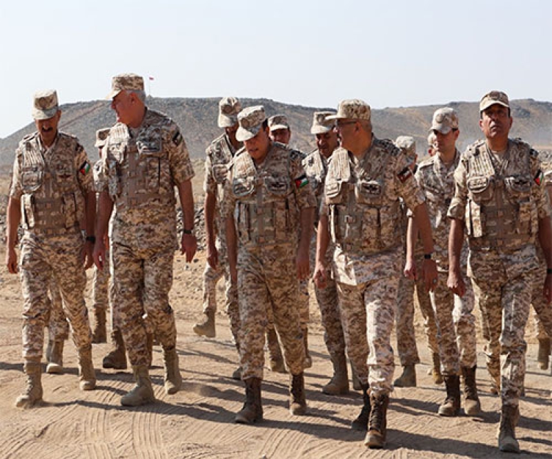 Jordanian Army Chief Oversees Tactical Drill, Visits Muwaffaq Salti Air Base