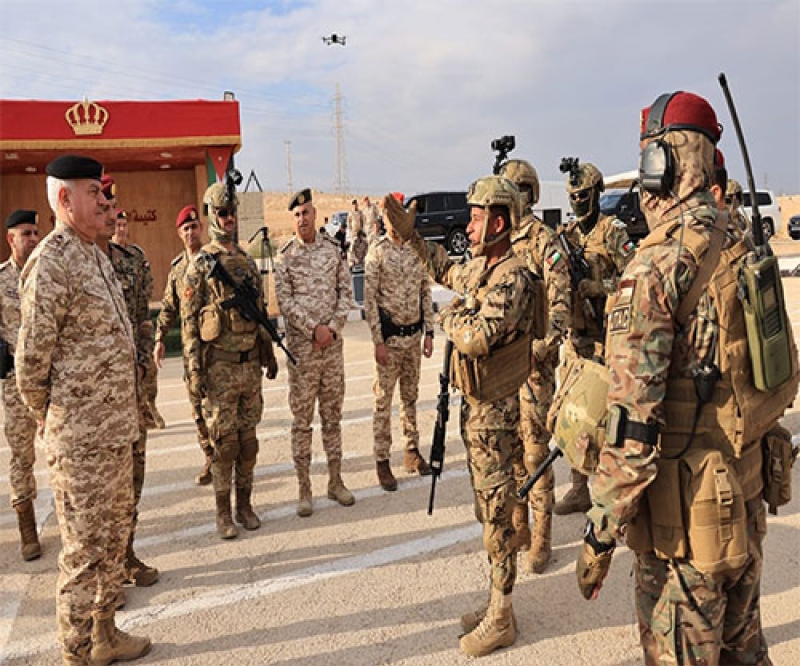 Jordanian Army Chief Visits Sheikh Mohammed bin Zayed Al Nahyan Rapid Intervention Brigade