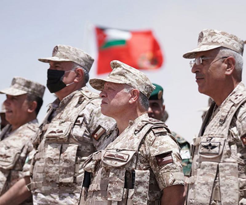 Jordanian King Attends Tactical Military Exercise