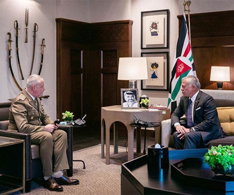 Jordanian King Receives Chief of Italian Army Staff