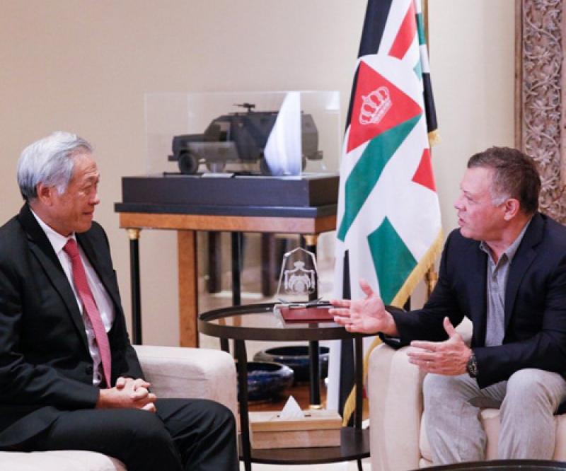 Jordanian King Receives Singapore’s Defense Minister