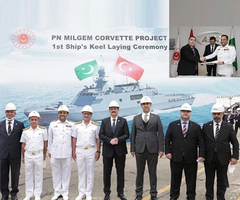 Keel-Laying of 1st MILGEM-Class Corvette for Pakistan Navy Held in Turkey
