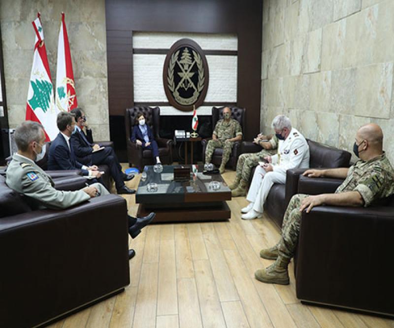 Lebanese Army Commander Receives French Armed Forces Minister 