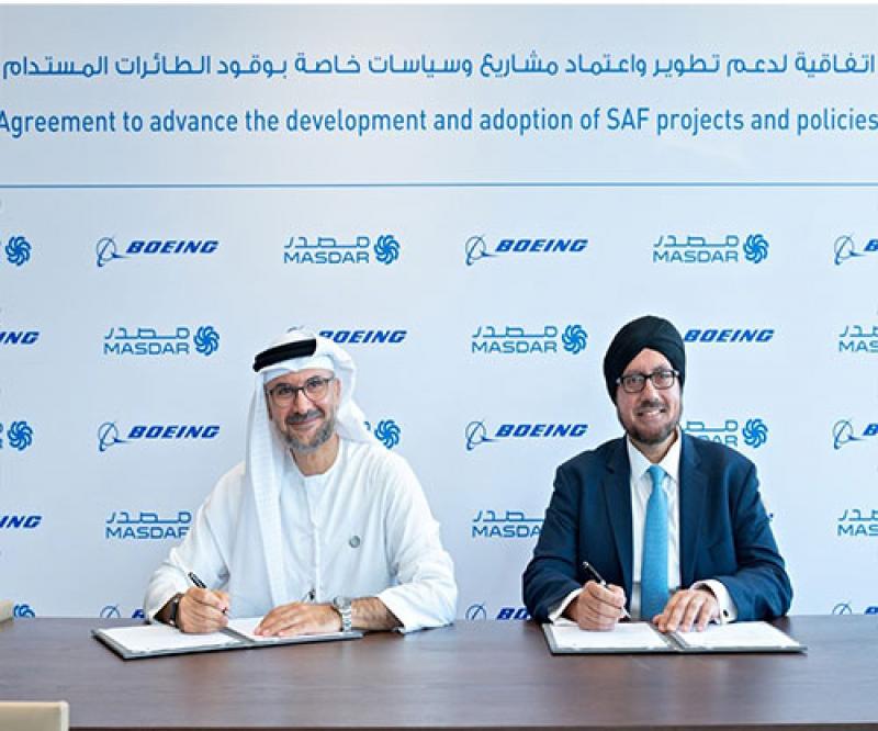Masdar, Boeing to Accelerate Sustainable Aviation Fuel Industry in the UAE & Globally