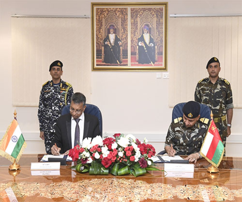 Oman, India Sign Renewal of Memorandum in Maritime Security Fields