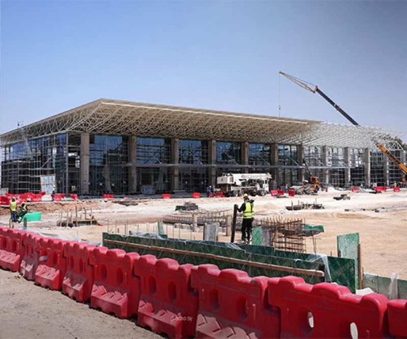 President of the General Authority for Civil Aviation and Air Transport in Syria, Omar Hosari on Sunday inspected construction w