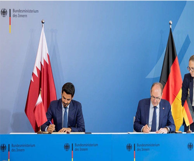 Qatar’s Interior Minister, German Counterpart Sign Security Cooperation, Training Agreement