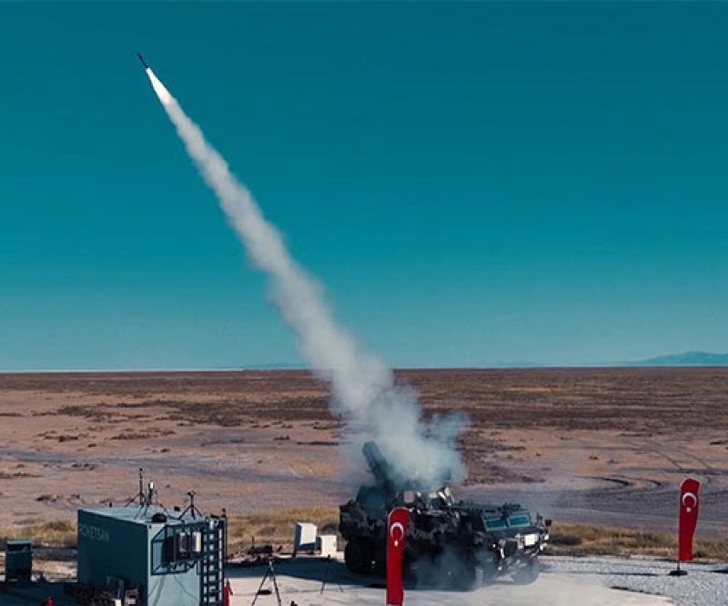 Roketsan Tests its Sungur Air Defense Missile from Mobile Armored Vehicle 