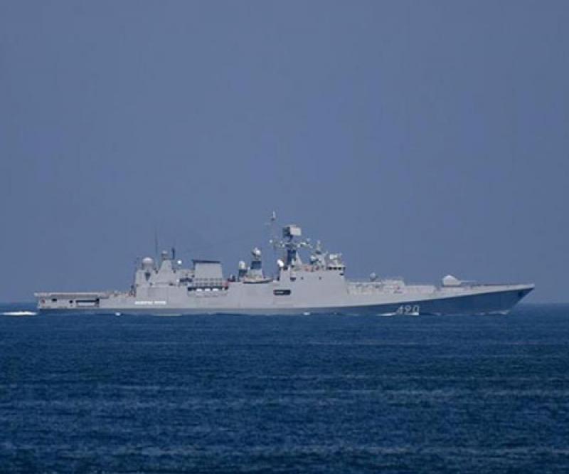 Russian Admiral Essen Frigate Conducts Exercises in Mediterranean Sea