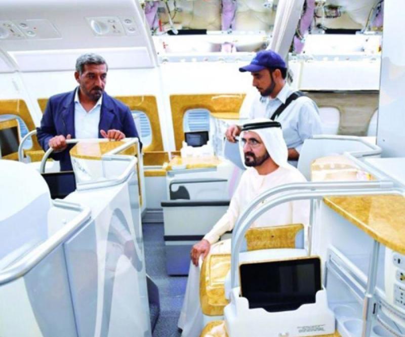 Dubai Ruler Tours Airbus Plant in Hamburg