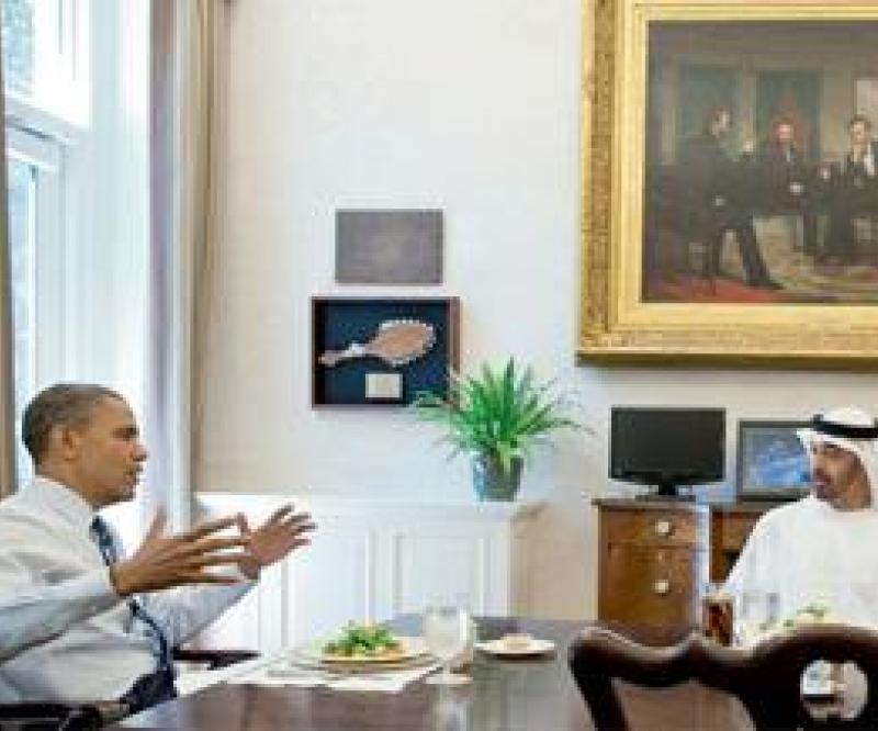 Obama Meets General Sheikh Mohammed Bin Zayed