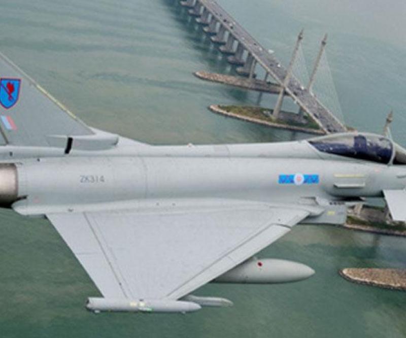 4 RAF Typhoons Arrive to Lima 2013 Air Show