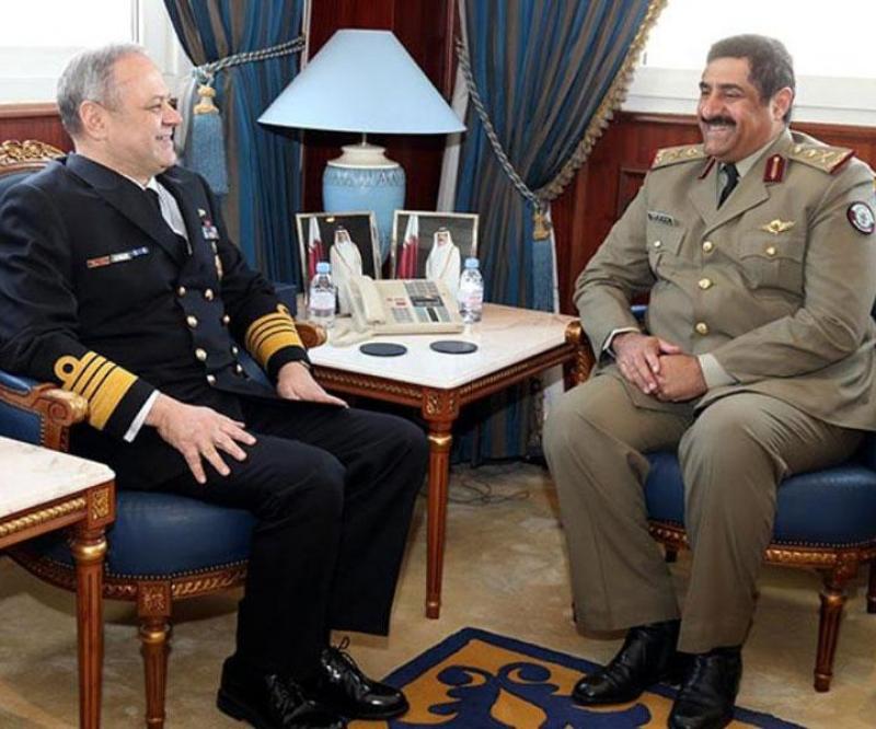 Qatar Minister of State for Defense Affairs Meets Commander of Turkish Naval Forces