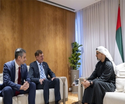 Crown Prince of Abu Dhabi Meets CEO of Brazilian Aircraft Manufacturer Embraer