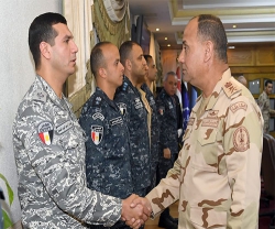 Egyptian Defense Minister Meets Various Officers from the Main Branches