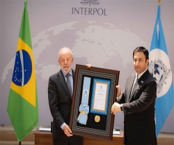 INTERPOL President Major General Ahmed Naser Al-Raisi Receives Brazilian President