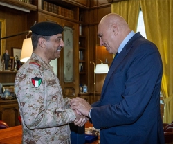 Italian Defense Minister, Chief of Defense Receive Kuwait’s Chief of General Staff
