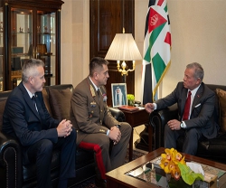 Jordanian King, Chairman of Joint Chiefs of Staff Receive Hungarian Chief of Defense Staff