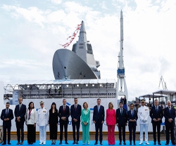 President of Spain, Queen Sofia Attend Launch of Navantia’s F111 Frigate