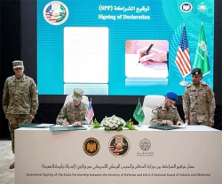 Saudi Defense Ministry Signs Partnership Agreement with US National Guard of Indiana, Oklahoma