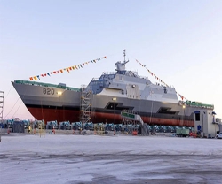 Saudi Navy Floats First Combat Ship Under Tuwaiq Project in USA