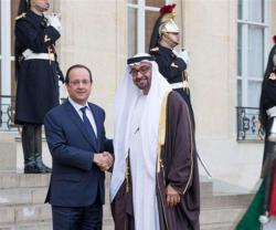 UAE Crown Prince Meets French President, Defense Minister