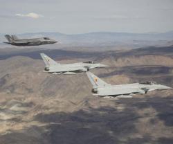 Latest Standard of F-35, Typhoon in a Simulated Scenario