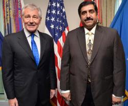 Qatar Minister of State for Defence Affairs Meets Chuck Hagel