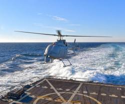 MQ-8C Fire Scout Takes 1st Flight on USS Jason Dunham