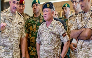 Jordanian King Visits Armed Forces General Command