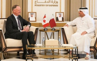Qatar’s Minister of State for Defence Affairs Receives Canadian Defence Minister